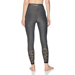 Sam Edelman Gray Melange Fishnet Lace Leggings M